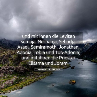 Picture 05 - 2 Chronik 17:8 LUTH1912 - und mit ihnen die Leviten Semaja, Nethanja, - Bible Verse Picture