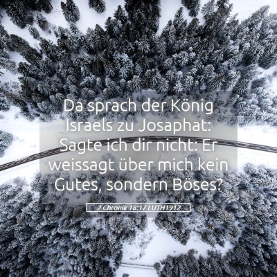 Picture 05 - 2 Chronik 18:17 LUTH1912 - Da sprach der König Israels zu Josaphat: Sagte - Bible Verse Picture