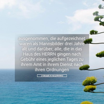 Picture 05 - 2 Chronik 31:16 LUTH1912 - ausgenommen, die aufgezeichnet waren als - Bible Verse Picture