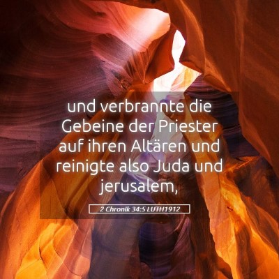 Picture 05 - 2 Chronik 34:5 LUTH1912 - und verbrannte die Gebeine der Priester auf ihren - Bible Verse Picture