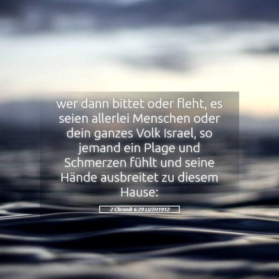 Picture 05 - 2 Chronik 6:29 LUTH1912 - wer dann bittet oder fleht, es seien allerlei - Bible Verse Picture