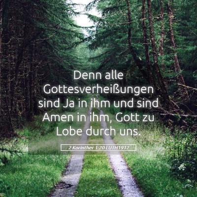 Picture 05 - 2 Korinther 1:20 LUTH1912 - Denn alle Gottesverheißungen sind Ja in ihm und - Bible Verse Picture