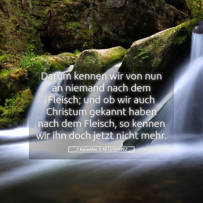 Picture 05 - 2 Korinther 5:16 LUTH1912 - Darum kennen wir von nun an niemand nach dem - Bible Verse Picture