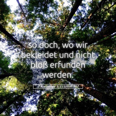 Picture 05 - 2 Korinther 5:3 LUTH1912 - so doch, wo wir bekleidet und nicht bloß - Bible Verse Picture
