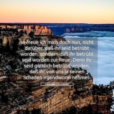 Picture 05 - 2 Korinther 7:9 LUTH1912 - so freue ich mich doch nun, nicht darüber, daß - Bible Verse Picture