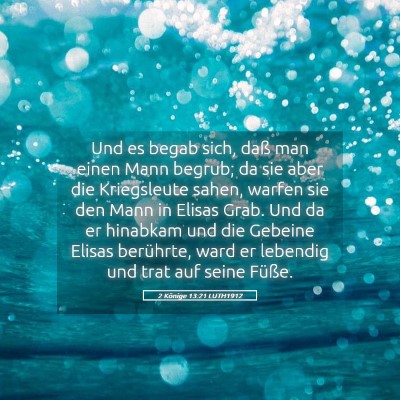 Picture 05 - 2 Könige 13:21 LUTH1912 - Und es begab sich, daß man einen Mann begrub; da - Bible Verse Picture