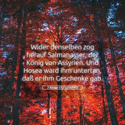 Picture 05 - 2 Könige 17:3 LUTH1912 - Wider denselben zog herauf Salmanasser, der - Bible Verse Picture