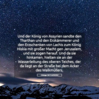 Picture 05 - 2 Könige 18:17 LUTH1912 - Und der König von Assyrien sandte den Tharthan - Bible Verse Picture