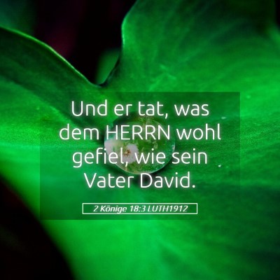 Picture 05 - 2 Könige 18:3 LUTH1912 - Und er tat, was dem HERRN wohl gefiel, wie sein - Bible Verse Picture