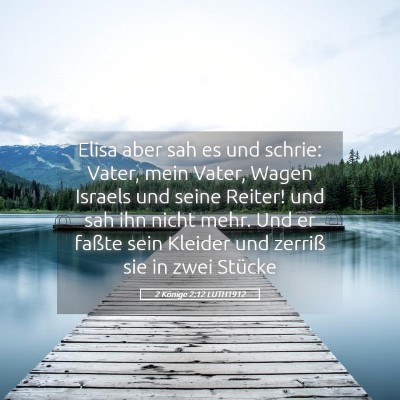 Picture 05 - 2 Könige 2:12 LUTH1912 - Elisa aber sah es und schrie: Vater, mein Vater, - Bible Verse Picture
