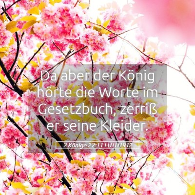 Picture 05 - 2 Könige 22:11 LUTH1912 - Da aber der König hörte die Worte im - Bible Verse Picture
