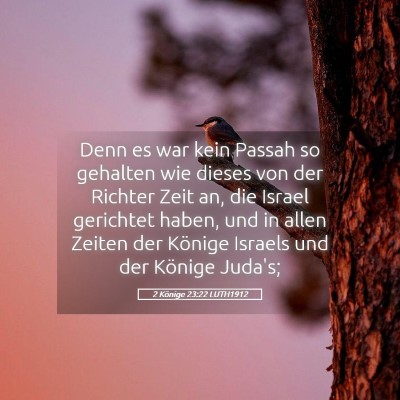 Picture 05 - 2 Könige 23:22 LUTH1912 - Denn es war kein Passah so gehalten wie dieses - Bible Verse Picture