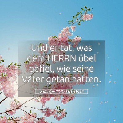 Picture 05 - 2 Könige 23:37 LUTH1912 - Und er tat, was dem HERRN übel gefiel, wie seine - Bible Verse Picture