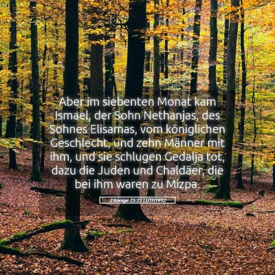 Picture 05 - 2 Könige 25:25 LUTH1912 - Aber im siebenten Monat kam Ismael, der Sohn - Bible Verse Picture