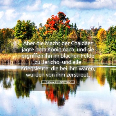 Picture 05 - 2 Könige 25:5 LUTH1912 - Aber die Macht der Chaldäer jagte dem König - Bible Verse Picture