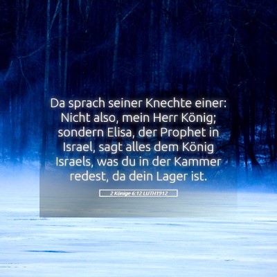 Picture 05 - 2 Könige 6:12 LUTH1912 - Da sprach seiner Knechte einer: Nicht also, mein - Bible Verse Picture