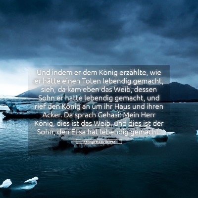 Picture 05 - 2 Könige 8:5 LUTH1912 - Und indem er dem König erzählte, wie er hätte - Bible Verse Picture