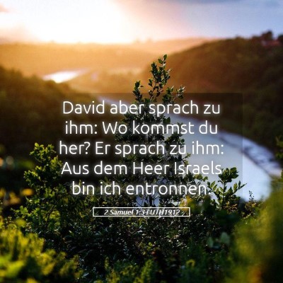 Picture 05 - 2 Samuel 1:3 LUTH1912 - David aber sprach zu ihm: Wo kommst du her? Er - Bible Verse Picture