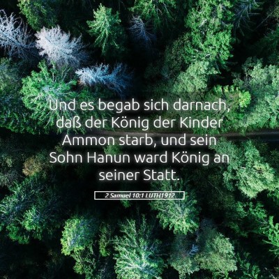 Picture 05 - 2 Samuel 10:1 LUTH1912 - Und es begab sich darnach, daß der König der - Bible Verse Picture