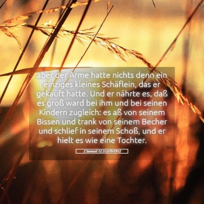 Picture 05 - 2 Samuel 12:3 LUTH1912 - aber der Arme hatte nichts denn ein einziges - Bible Verse Picture