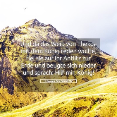 Picture 05 - 2 Samuel 14:4 LUTH1912 - Und da das Weib von Thekoa mit dem König reden - Bible Verse Picture