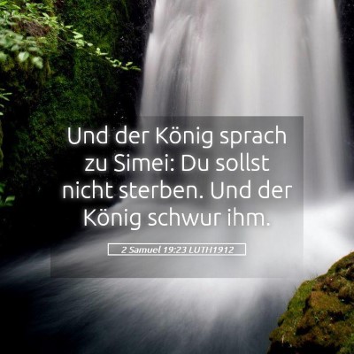 Picture 05 - 2 Samuel 19:23 LUTH1912 - Und der König sprach zu Simei: Du sollst nicht - Bible Verse Picture