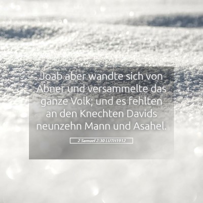Picture 05 - 2 Samuel 2:30 LUTH1912 - Joab aber wandte sich von Abner und versammelte - Bible Verse Picture