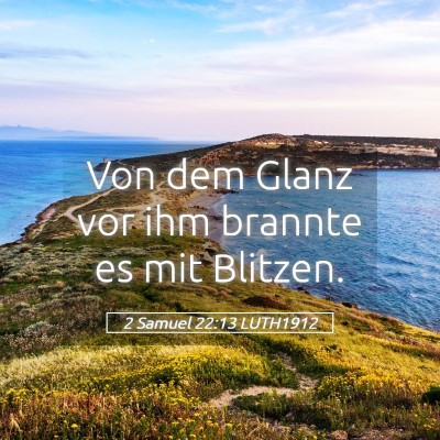 Picture 05 - 2 Samuel 22:13 LUTH1912 - Von dem Glanz vor ihm brannte es mit - Bible Verse Picture