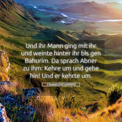 Picture 05 - 2 Samuel 3:16 LUTH1912 - Und ihr Mann ging mit ihr und weinte hinter ihr - Bible Verse Picture