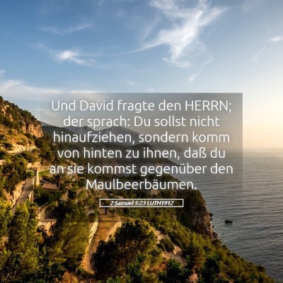 Picture 05 - 2 Samuel 5:23 LUTH1912 - Und David fragte den HERRN; der sprach: Du sollst - Bible Verse Picture