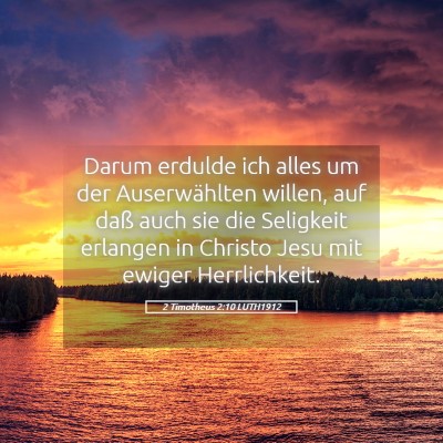 Picture 05 - 2 Timotheus 2:10 LUTH1912 - Darum erdulde ich alles um der Auserwählten - Bible Verse Picture