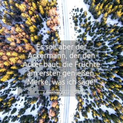 Picture 05 - 2 Timotheus 2:6 LUTH1912 - Es soll aber der Ackermann, der den Acker baut, - Bible Verse Picture