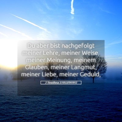 Picture 05 - 2 Timotheus 3:10 LUTH1912 - Du aber bist nachgefolgt meiner Lehre, meiner - Bible Verse Picture