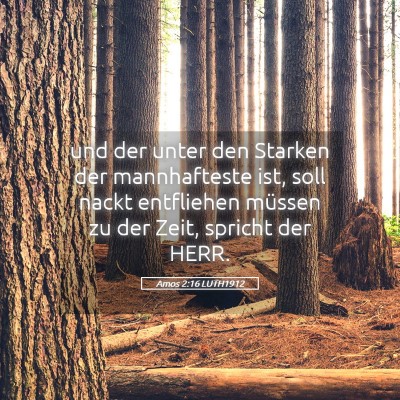 Picture 05 - Amos 2:16 LUTH1912 - und der unter den Starken der mannhafteste ist, - Bible Verse Picture