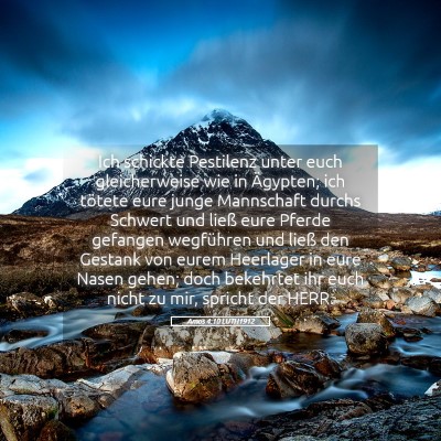 Picture 05 - Amos 4:10 LUTH1912 - Ich schickte Pestilenz unter euch gleicherweise - Bible Verse Picture
