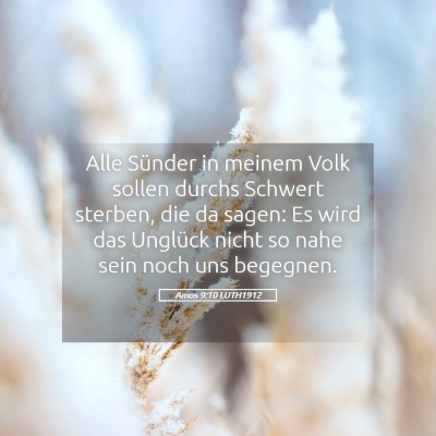 Picture 05 - Amos 9:10 LUTH1912 - Alle Sünder in meinem Volk sollen durchs Schwert - Bible Verse Picture