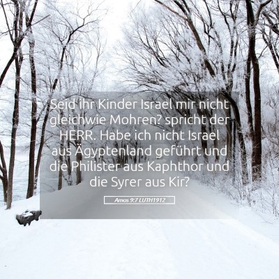 Picture 05 - Amos 9:7 LUTH1912 - Seid ihr Kinder Israel mir nicht gleichwie - Bible Verse Picture