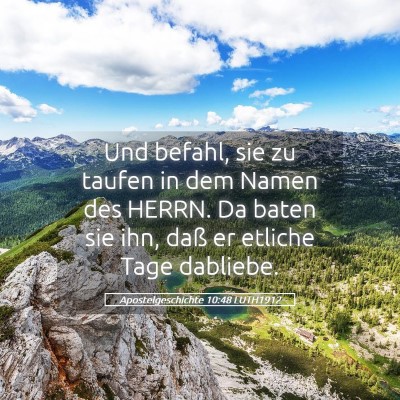 Picture 05 - Apostelgeschichte 10:48 LUTH1912 - Und befahl, sie zu taufen in dem Namen des HERRN. - Bible Verse Picture