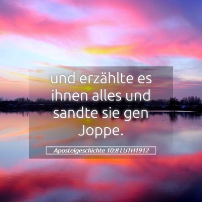 Picture 05 - Apostelgeschichte 10:8 LUTH1912 - und erzählte es ihnen alles und sandte sie gen - Bible Verse Picture