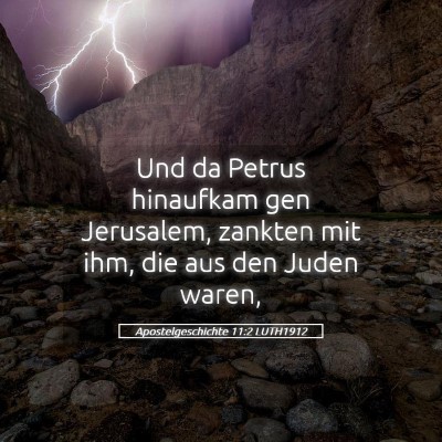 Picture 05 - Apostelgeschichte 11:2 LUTH1912 - Und da Petrus hinaufkam gen Jerusalem, zankten - Bible Verse Picture