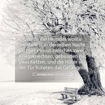 Picture 05 - Apostelgeschichte 12:6 LUTH1912 - Und da ihn Herodes wollte vorstellen, in - Bible Verse Picture