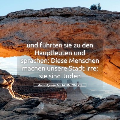 Picture 05 - Apostelgeschichte 16:20 LUTH1912 - und führten sie zu den Hauptleuten und sprachen: - Bible Verse Picture