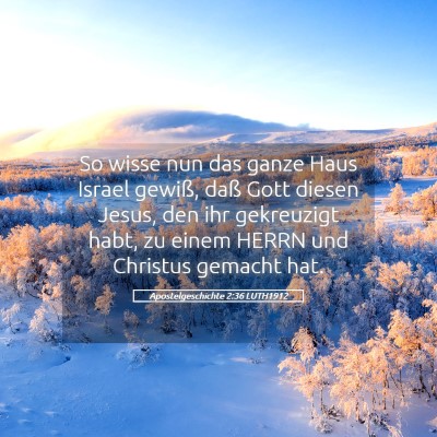 Picture 05 - Apostelgeschichte 2:36 LUTH1912 - So wisse nun das ganze Haus Israel gewiß, daß - Bible Verse Picture