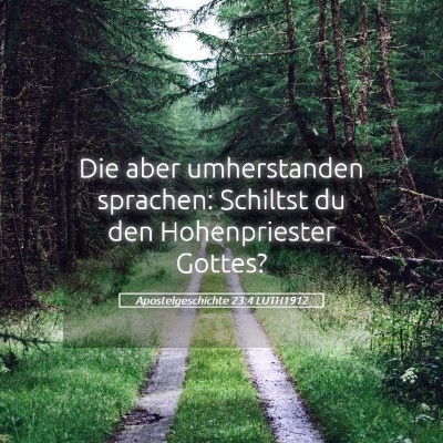 Picture 05 - Apostelgeschichte 23:4 LUTH1912 - Die aber umherstanden sprachen: Schiltst du den - Bible Verse Picture