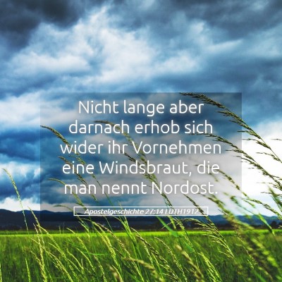Picture 05 - Apostelgeschichte 27:14 LUTH1912 - Nicht lange aber darnach erhob sich wider ihr - Bible Verse Picture