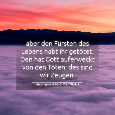Picture 05 - Apostelgeschichte 3:15 LUTH1912 - aber den Fürsten des Lebens habt ihr getötet. - Bible Verse Picture