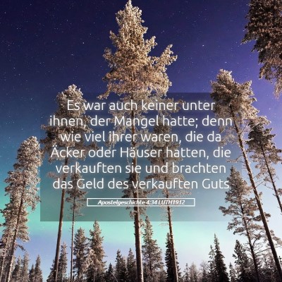 Picture 05 - Apostelgeschichte 4:34 LUTH1912 - Es war auch keiner unter ihnen, der Mangel hatte; - Bible Verse Picture