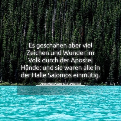 Picture 05 - Apostelgeschichte 5:12 LUTH1912 - Es geschahen aber viel Zeichen und Wunder im Volk - Bible Verse Picture