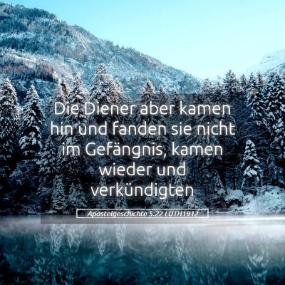 Picture 05 - Apostelgeschichte 5:22 LUTH1912 - Die Diener aber kamen hin und fanden sie nicht im - Bible Verse Picture