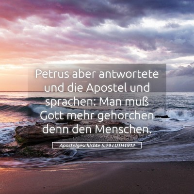 Picture 05 - Apostelgeschichte 5:29 LUTH1912 - Petrus aber antwortete und die Apostel und - Bible Verse Picture